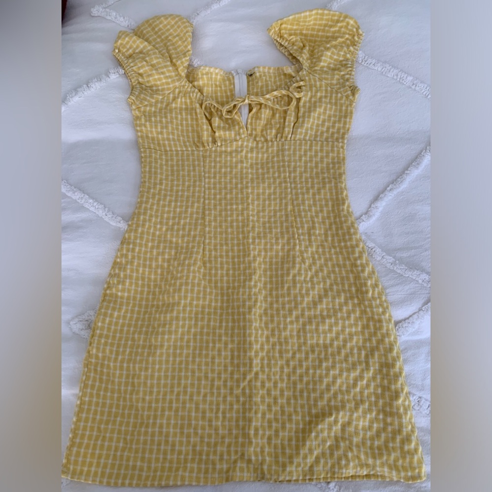 Adorable Yellow Gingham Dress